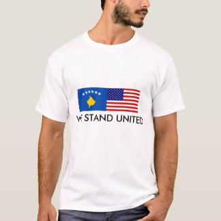 T-shirts americano-bandeira, Flag_of_Kosovo, NÓS ESTAMOS
