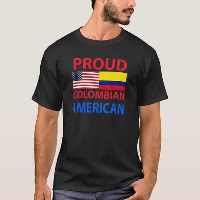 T-shirts Americano colombiano orgulhoso (Frente)