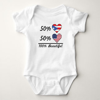 T-shirts Americano do porto-riquenho 50% de 50% 100% bonito