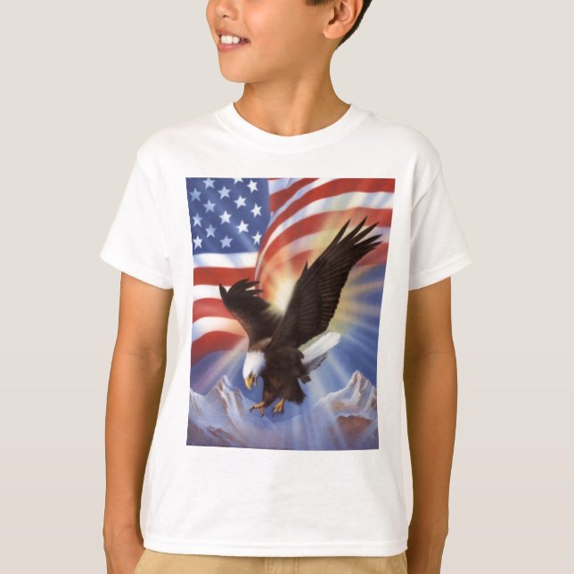T-shirts americano-Eagle-e-bandeira-ii (Frente)