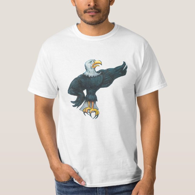 T-shirts Americano feroz Eagle (Frente)