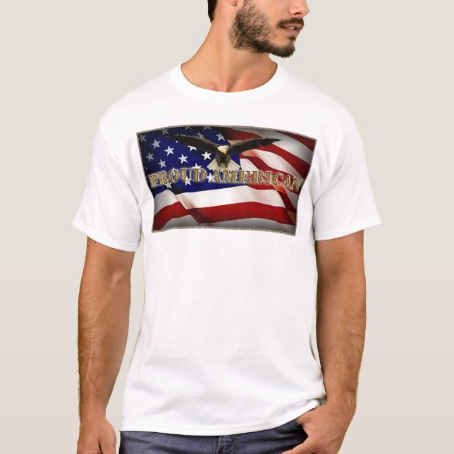 T-shirts Americano orgulhoso (Frente)