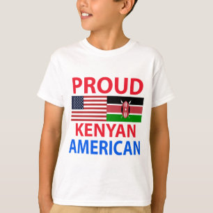 T-shirts Americano orgulhoso do Kenyan