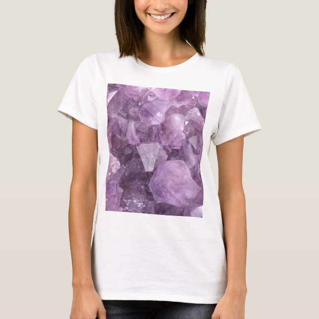 T-shirts Ametista violeta macia (Frente)
