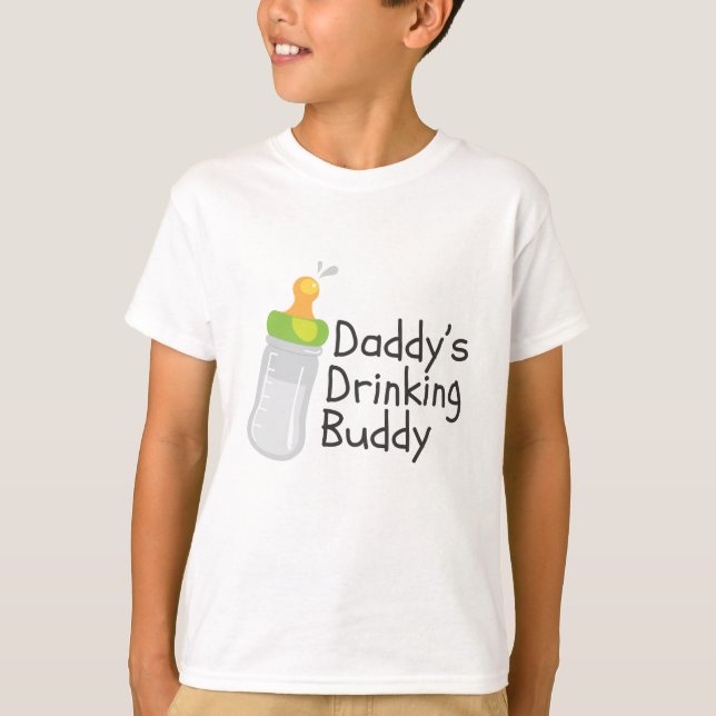 T-shirts Amigo do bebendo do pai (Frente)