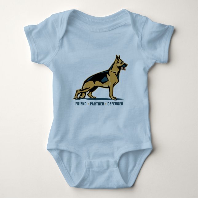 T-shirts Amigo do german shepherd (Frente)