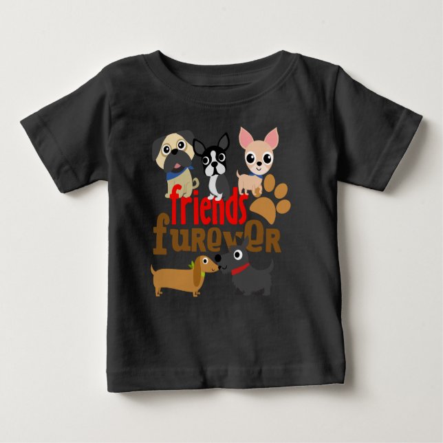 T-shirts Amigos Cães Futuros Cachorros (Frente)