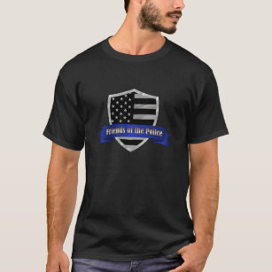 T-shirts Amigos da Polícia da Linha Azul fina