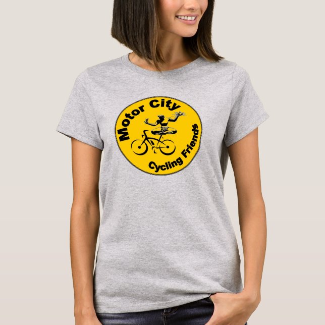 T-shirts Amigos de Ciclismo de Cidade Motor (Frente)