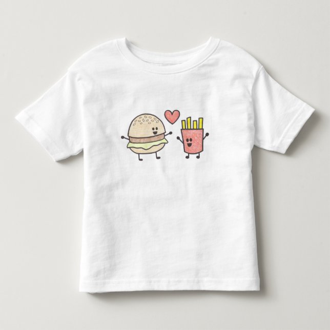T-shirts Amigos do fast food (Frente)