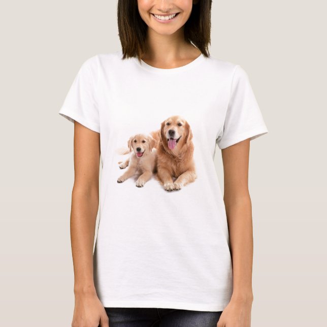 T-shirts Amigos do golden retriever (Frente)