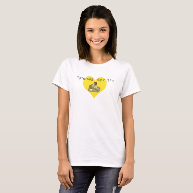 T-shirts Amigos para a vida (Frente Completa)