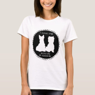 T-shirts Amo meu Scottie & Westie