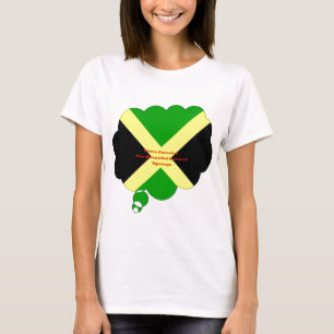 T-shirts Amo Texto Jamaica no Flag Art Impressão