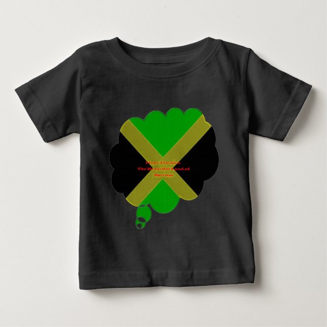 T-shirts Amo Texto Jamaica no Flag Art Impressão (Frente)