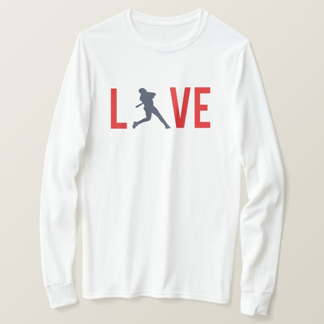 T-shirts Amor ao Beisebol (Frente do Design)