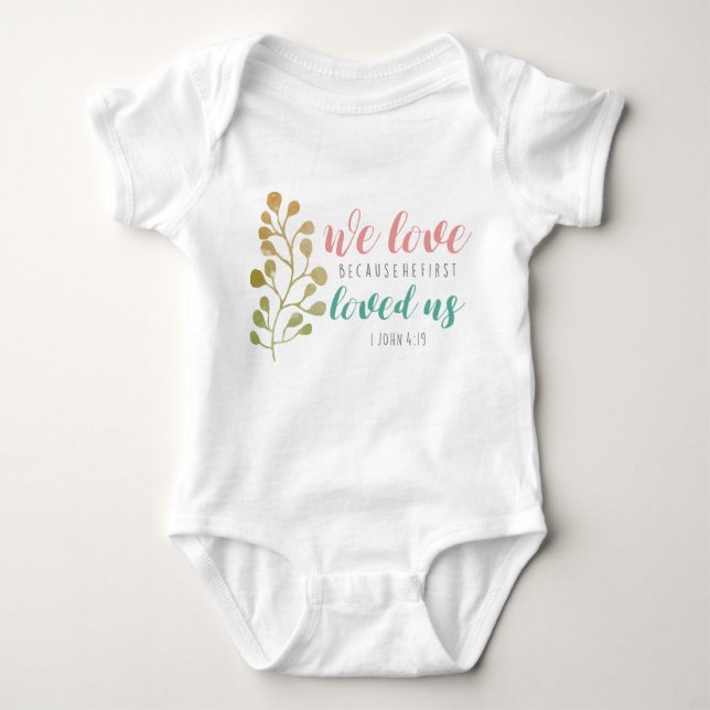 T-shirts Amor Bíblia Verse Christian CUTE BABY (Frente)
