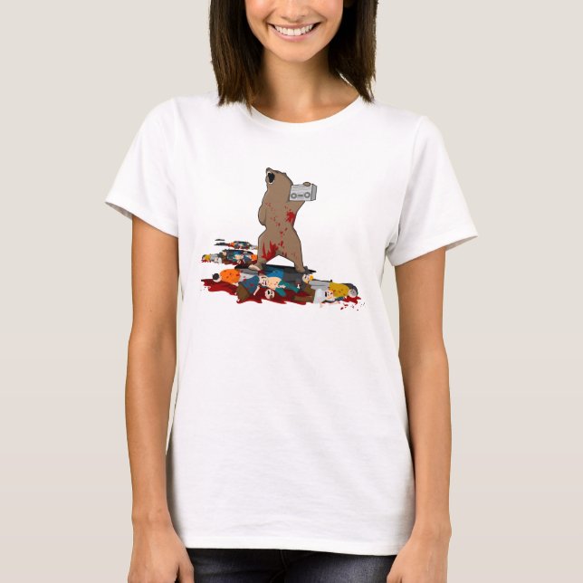 T-shirts Amor Boomboxes dos ursos (Frente)
