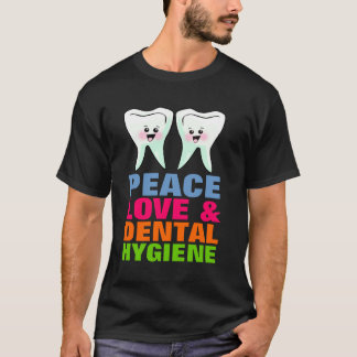 T-shirts Amor da paz e higiene dental