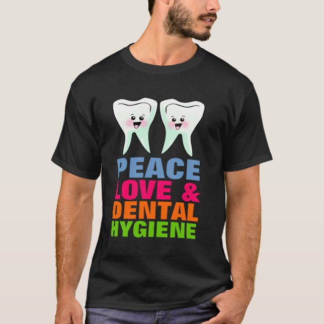 T-shirts Amor da paz e higiene dental (Frente)