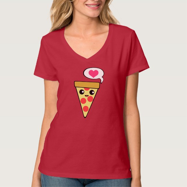 T-shirts Amor da pizza (Frente)