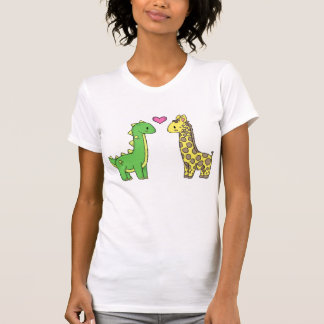 T-shirts Amor de Girraffe e de Dino