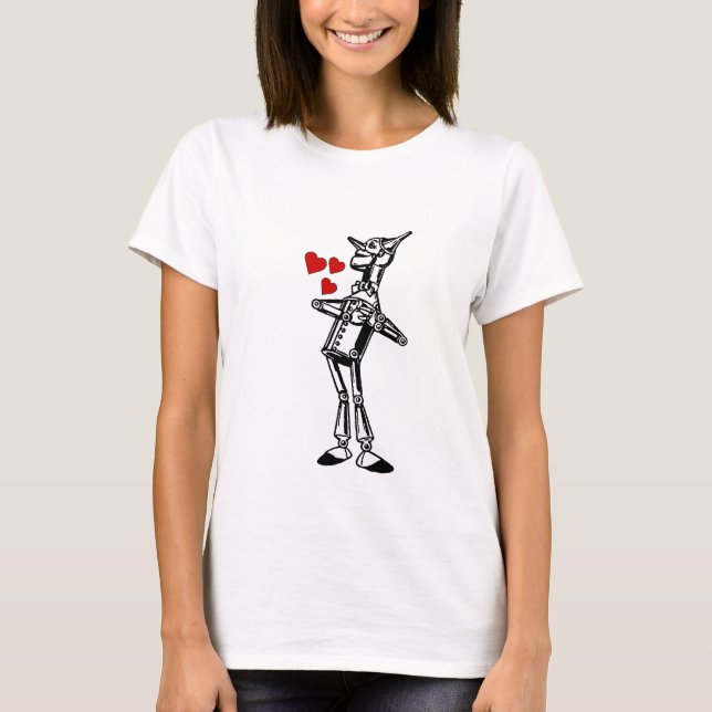 T-shirts Amor de mágico de Oz - homem amado da lata com (Frente)