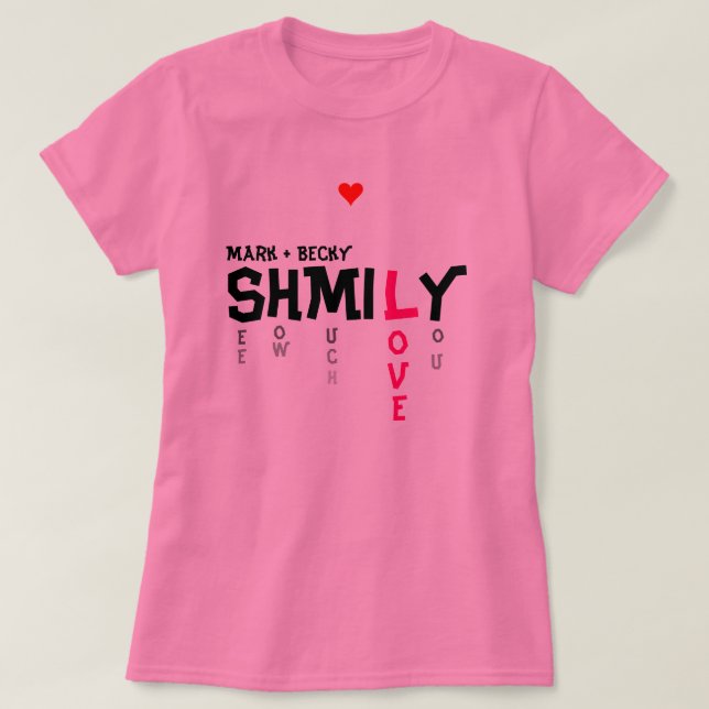 T-shirts Amor de SHMILY (Frente do Design)