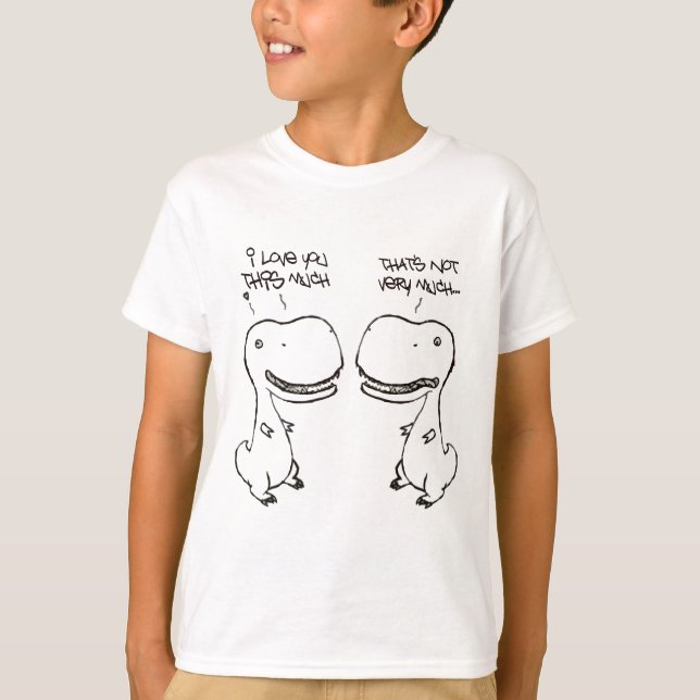 T-shirts Amor de T-rex (Frente)