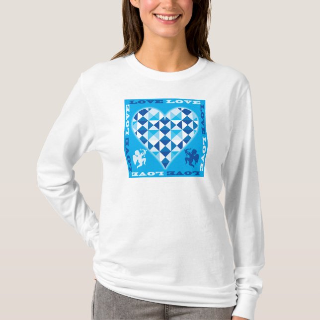 T-shirts Amor (Diamante Azul) (Frente)