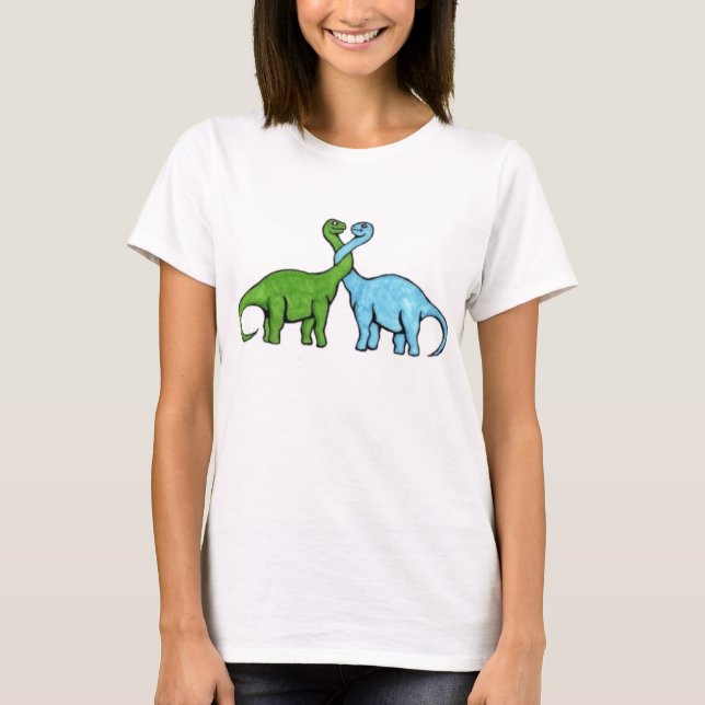 T-shirts Amor do dinossauro (Frente)