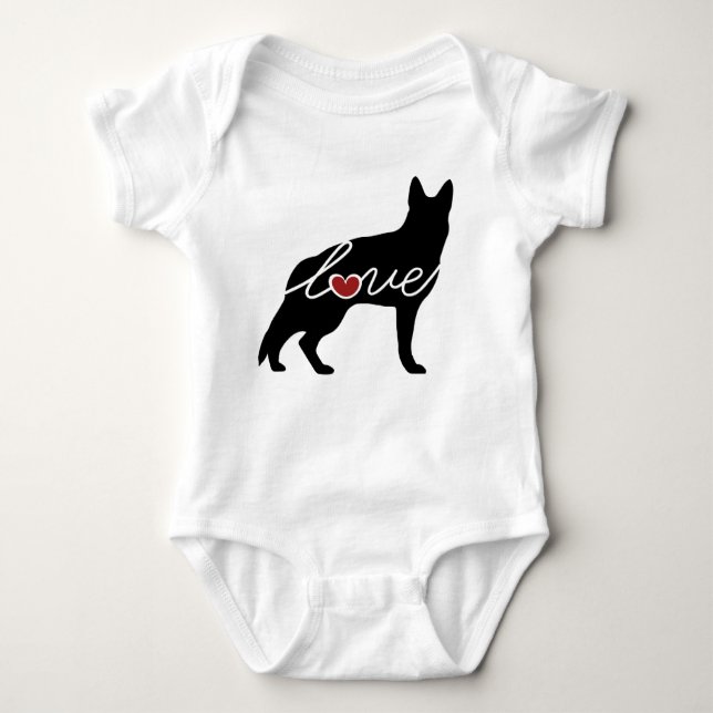 T-shirts Amor do german shepherd (Frente)