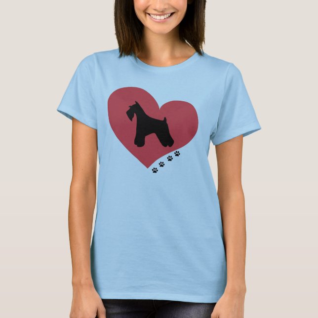 T-shirts Amor do Schnauzer (Frente)