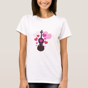 T-shirts Amor do violino