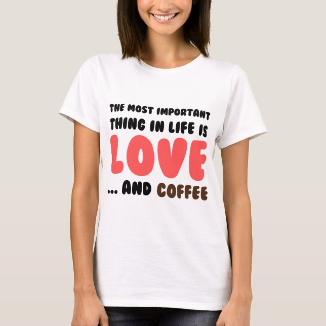 T-shirts Amor e Café (Frente)