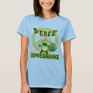 T-shirts Amor e Leprechauns da paz!