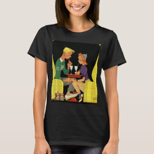 T-shirts Amor e Romance Vintage, Adolescentes na Loja de Re
