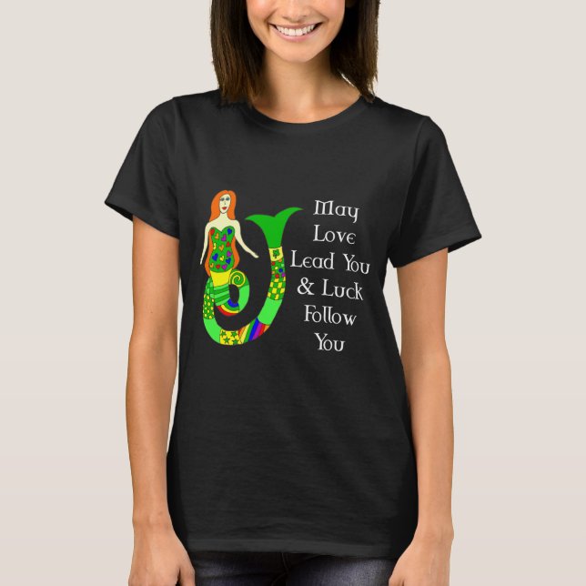 T-shirts Amor e Sorte Sereia Irlandesa (Frente)