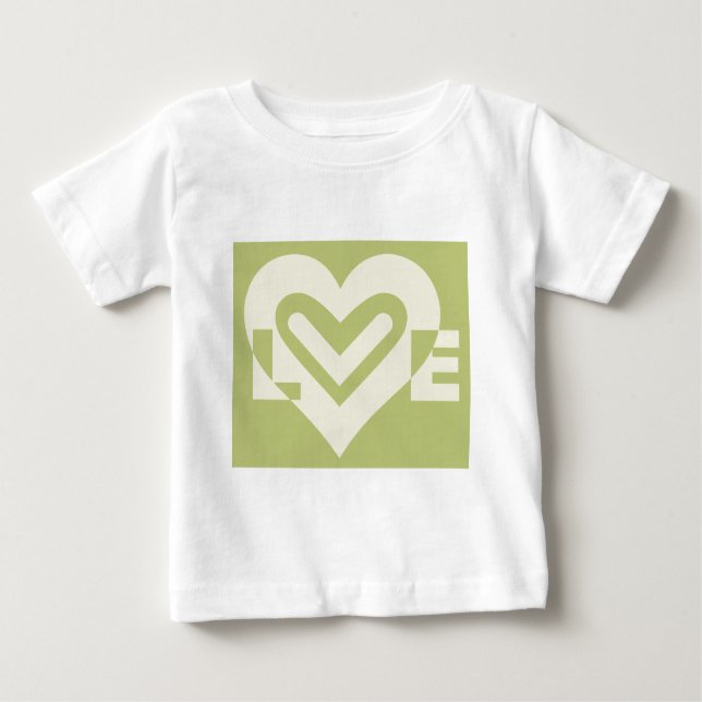 T-shirts Amor em Sage Green (Frente)
