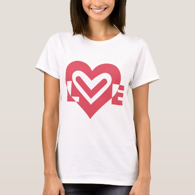 T-shirts Amor em Tcherry Pink (Frente)