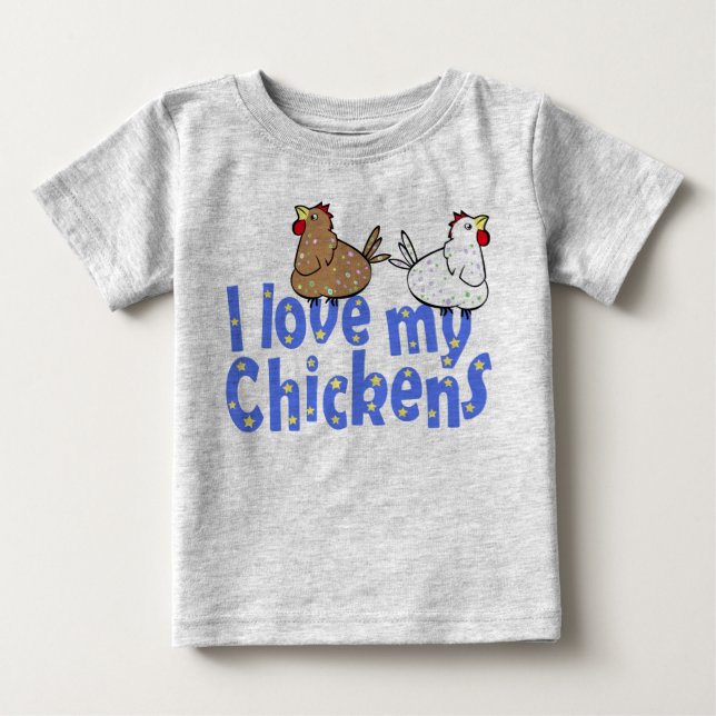 T-shirts Amor Galinhas Caçador (Frente)