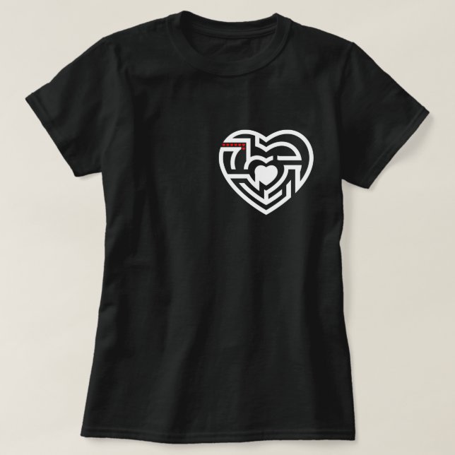 T-shirts amor labirinto (Frente do Design)