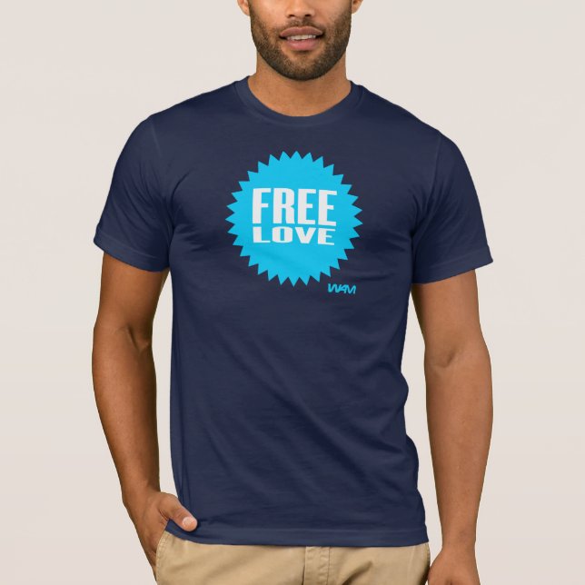 T-shirts amor livre - azul (Frente)