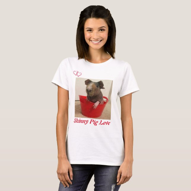 T-shirts Amor magro do porco (Frente Completa)