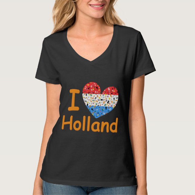 T-shirts Amor para Holland (Frente)