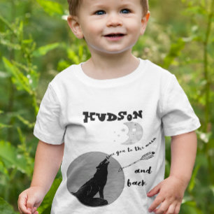 T-shirts AMOR personalizado lobo da floresta você à lua
