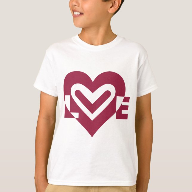 T-shirts Amor por Roxo de Vinho (Frente)