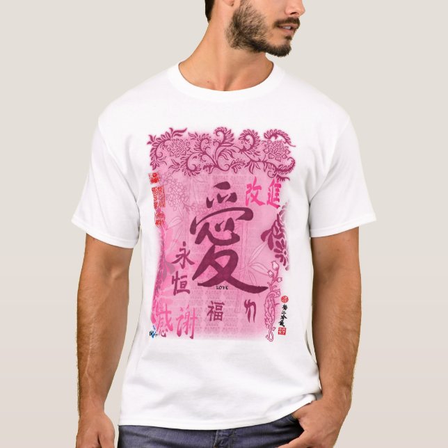 T-shirts Amor (rosa) (Frente)