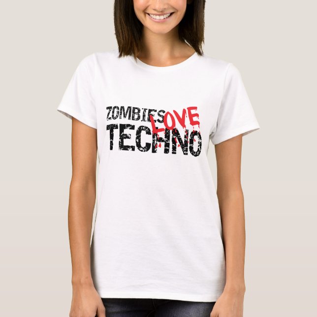 T-shirts Amor Techno dos zombis (Frente)