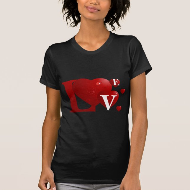 T-shirts Amor vermelho (Frente)